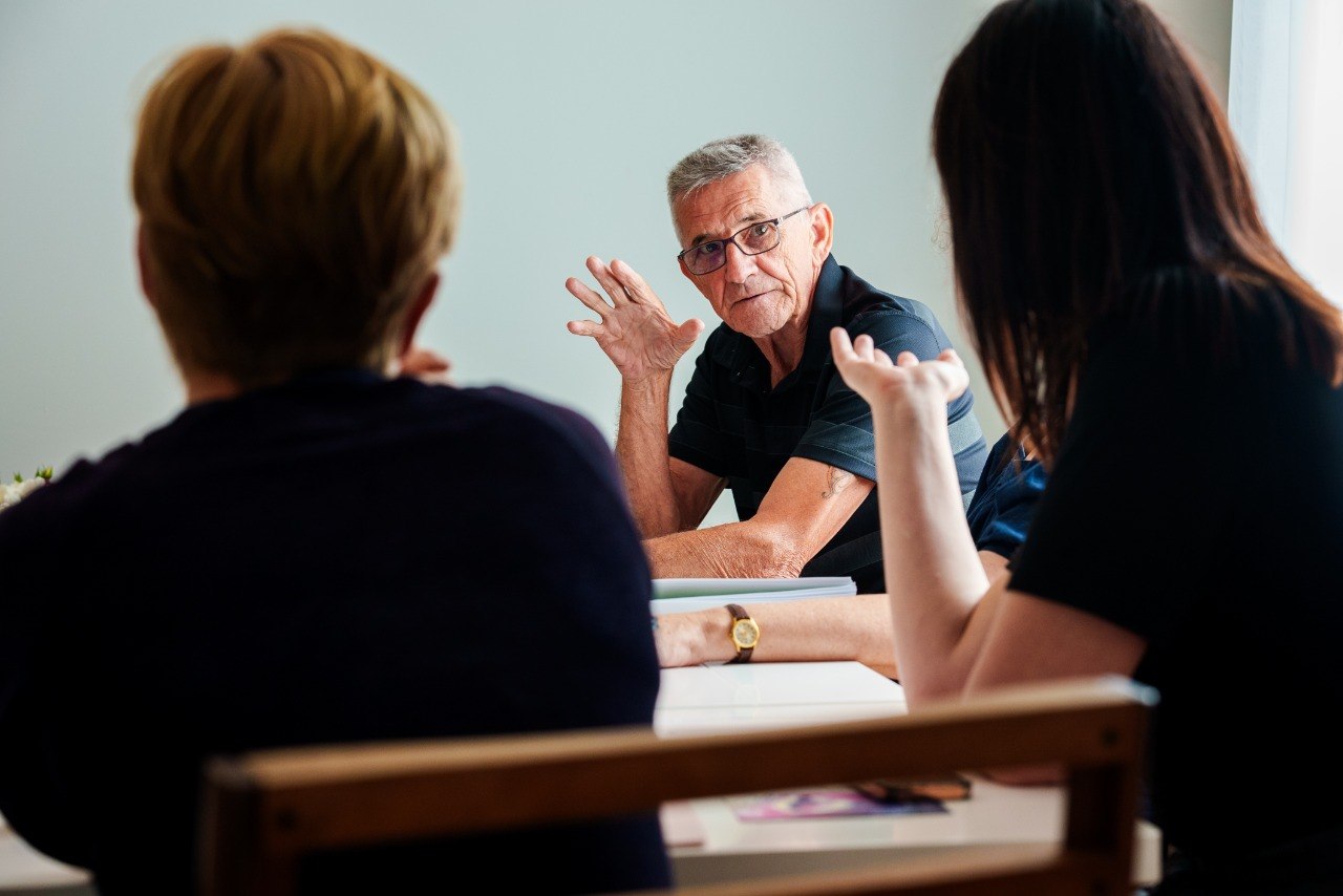 Aaron Montague running a workshop